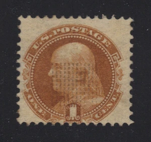 US #112 Mint, Full OG, Lightly Hinged 1c Franklin Pictorial - Sound - Picture 1 of 2