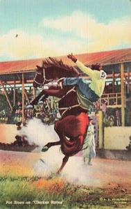 Pat Sloan on "Chicken Buttes" Rodeo Vintage Unposted PC - Picture 1 of 2
