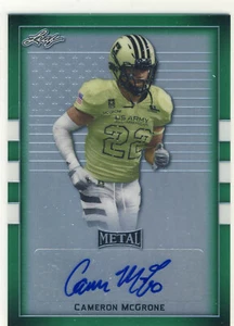 CAMERON MCGRONE 2018 Leaf US Army All American Green Flag /4 AUTO PATRIOTS - Picture 1 of 2