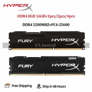 HyperX FURY DDR4 8GB 16GB 32GB 3200MHz PC4-25600 RAM Desktop DIMM Memory Lot New - Picture 1 of 9