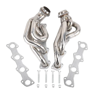 Manifold Headers Fit for Ford F150 F250 Expedition 1997-2003 5.4L V8 Shorty - Foto 1 di 3