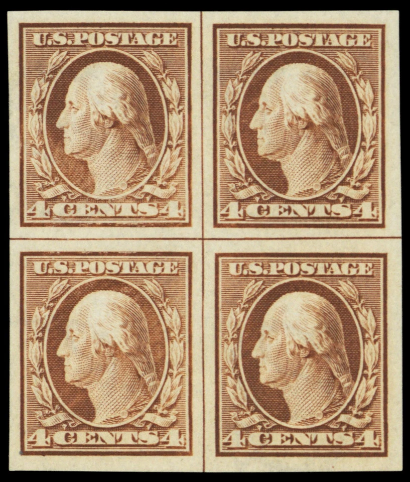 346, Mint NH 4¢ XF Center Line Block Very Scarce! - Stuart Katz - Изображение 1 из 1