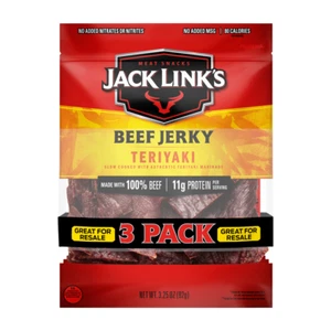 (3 PACK) Jack Link's Beef Jerky, Teriyaki, 3.25 oz - Picture 1 of 3