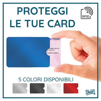Portapatente Porta Carta D'Identità Patente Tessere Card Carte Custodia RFID CIE • 2.90€