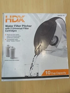 Neu, kostenloser Versand, HDX 10 Tassen großer Wasserfilter Krug mit 2 Filtern, BPA-frei - Bild 1 von 6