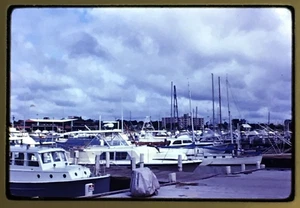 35mm Color Slide Ektachrome 1969 Falmouth Massachusetts Harbor Ships Boats #3 - Bild 1 von 3