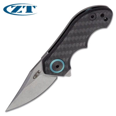 Небольшое лезвие Zero Tolerance ZT 0022 Galyean CPM 20CV из углеродного волокна Ti - Изображение 1 из 3