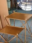 French Style Classical Set Of 2   Coffee Side Tables Accent Antique Gold New 