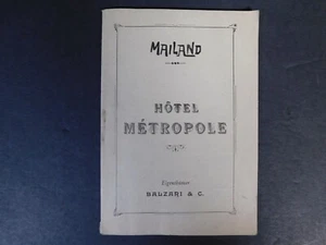 1895-1900er Deutsche Sprache 60+ Seiten Hotel Metropole Italien Reiseführer Heft - Bild 1 von 11