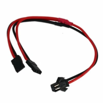 SM 2P 1x Female to Y type 2x JR Futaba Female FPV Battery Parallel wire 20AWG 8" - Image 1 of 3