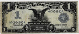 KEY DATE 1899 BLACK EAGLE U.S. MINT BEP SILVER CERTIFICATE USA BLUE SEAL NOTE - Picture 1 of 2
