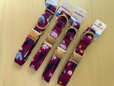 Boots & Barkley Floral Dog Collar Large/XL | Adjustable Metal Buckle | New - Image 1 of 4