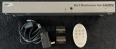 Conmutador Gefen 8x1 para HDMI Incluye Control Remoto y Kit de Montaje en Rack Compatible con RS-232 Foto 1 de 4