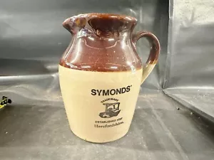 VINTAGE SYMONDS CIDER WATER JUG PITCHER STONEWARE POTTERY - Picture 1 of 8