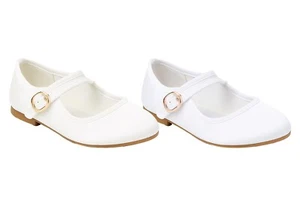 Zapatos Mary Jane de satén para niñas - Zapatos de vestir para comunión y ocasiones especiales - Imagen 1 de 15