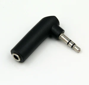 Rechter Winkel abgewinkelt 3,5 mm Stecker 3 Pole Stereo Kopfhörer Audio Konverter Adapter - Bild 1 von 4