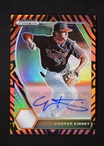 2021 Prizm Draft Picks Base Auto Tiger Stripes #PDP-34 Cooper Kinney /25