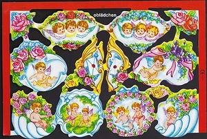 # Fotos de Chatarra # MLP 1591 Querubines con Flores En Rojos Marco,Como Eo 8015 - Bild 1 von 1