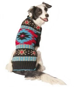 Chilly Dog Black Southwest Dog Sweater, Medium - Picture 1 of 1