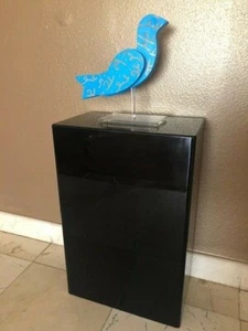 DS-Acrylic Art Sculpture Stand Pedestal Display Black 16W x 9D x 24H - Picture 1 of 2