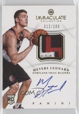 2012-13 Panini Immaculate /100 Meyers Leonard #AP-ML RPA Rookie Patch Auto RC