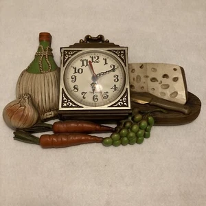 Vintage Burwood 1970'S New Haven Kitchen Clock #460 Wine Cheese Tested 1972 - Picture 1 of 12