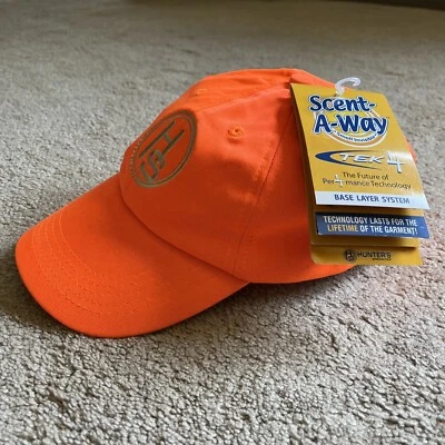 NEW Hunter’s Specialties SCENT A-WAY TEK 4 Silver Infused Hat ORANGE OSFA MS $20 - Image 1 of 4