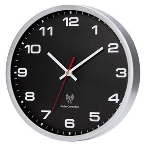 30 cm Radio Wall Clock Radio Clock Modern Analogue Wall Clock Battery Operated Living Room - Picture 1 of 15