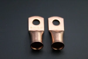 2/0 GAUGE COPPER 3/8 RING 2 PK CRIMP TERMINAL CONNECTOR AWG BATTERY LUG CUR2038 - Picture 1 of 8
