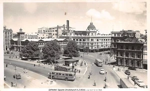DOMPLATZ CHRISTCHURCH NEUSEELAND ECHTFOTO POSTKARTE 1957 A B HURST - Bild 1 von 2