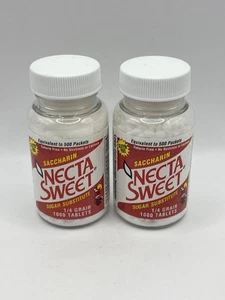 Necta Sweet Sacarin Substituto de Azúcar 1/4 Grano 1000 Comprimidos Paquete de 2 Equivalentes 500pk - Imagen 1 de 12