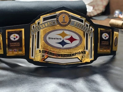 Cinturón Título Campeón del Super Bowl Pittsburgh Steelers 2MM Latón Tamaño Adulto Foto 1 de 4