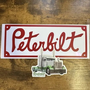 Peterbilt Logo Old Classic Square Vintage Truck Window Decal Sticker Black - Bild 1 von 3