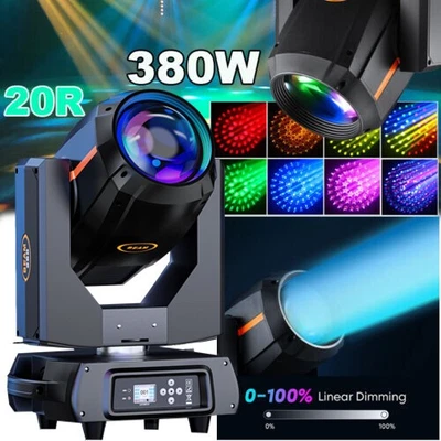 380W LED Moving Head Light Gobo Beam Stage Xmas Show DMX Spot Lighting Rainbow - Image 1 of 4