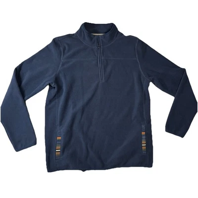 Pendleton 1/4 Zip Pullover Sweater Mens Large Navy Southwestern Pockets Vintage - Image 1 of 4