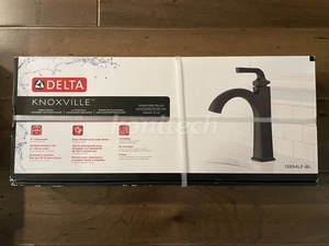 DELTA KNOXVILLE GRIFO NEGRO 4" JUEGO CENTRAL SE ADAPTA A FREGADEROS DE 1 O 3 ORIFICIOS 15854LF-BL - Imagen 1 de 4