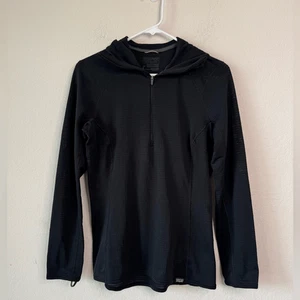 Patagonia Felpa Donna Termica Capilene Baselayer con Cappuccio Nera Tg S Escursionismo Outdoor - Foto 1 di 5