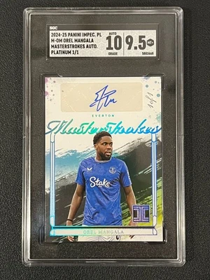 Orel Mangala 2024-25 Impeccable PL Auto Platinum 1/1 SGC 10/9.5  - Image 1 of 2