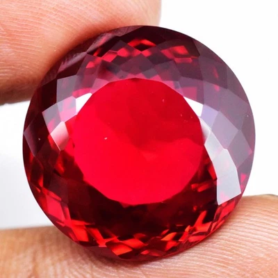 50.40 Ct Natural Almandine Red Garnet Round Fabulous Certified Loose Gemstone - Image 1 of 4