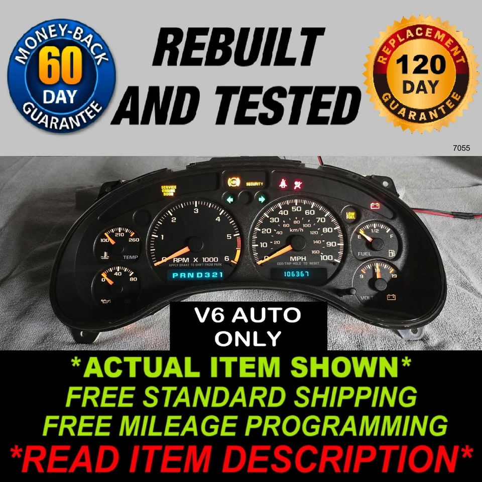 2000-2004 Chevy Blazer S10 GMC Sonoma Jimmy Gauge Cluster - Image 1 of 4