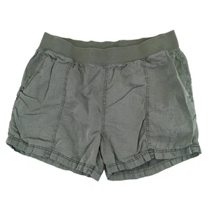Faherty Cord aufgesetzte Tasche kurz Tencel Leinenmischung Shorts grün Damen XL Pull On - Bild 1 von 6