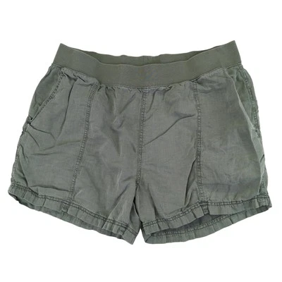 Faherty Cord Patch Pocket Short Tencel Linen Blend Shorts Green Women XL Pull On - Image 1 of 4