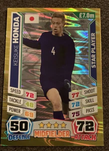 2014 Japan Keisuke Honda Match Attax World Cup #163 Star Player - Picture 1 of 2