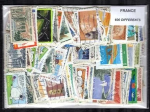France 600 timbres différents oblitérés used - Imagen 1 de 1