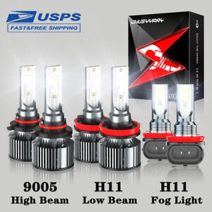 6pcs LED Headlight Hi/Lo Beam Fog Light Bulbs Kit For 2009-14 Nissan Murano