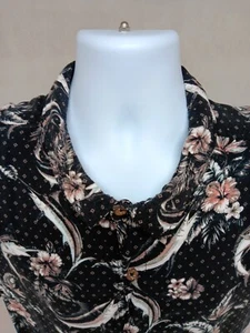 Margaritaville Mens 2XL Black Hawaiian Short Sleeve Button Shirt Fish Marlin - Picture 1 of 14