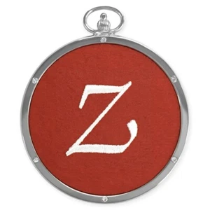 Adorno de letras con monograma de fieltro rojo Z de Harvey Lewis con cristales de Swarovski - Imagen 1 de 1