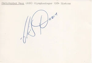 CHRISTOPHER DEAN & JAYNE TORVILL - original signierte Karteikarten Autogramm - Picture 1 of 2