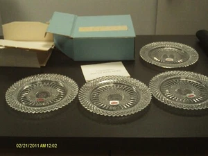 4 Vintage Exclusive Avon 92nd Anniversary Lead Crystal 8" Plates 1978 - Bild 1 von 6