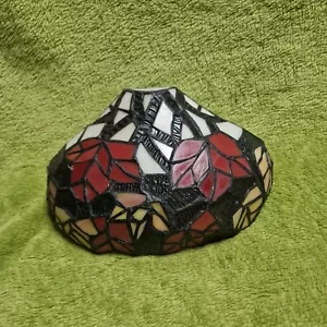 Tiffany Style Glass Wall Light Uplighter Shades Sconce Half moon Stained glass - Picture 1 of 9